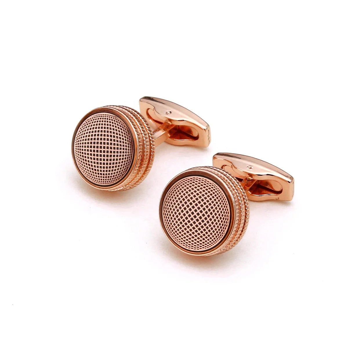 Top Quality Wholesale Hot Sale Alloy Round Rose Gold Casual Cuff Links Luxury Funny Shirt Cufflinks 2025