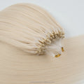 12A Human Remy Hair Double Drawn Russian Human Virgin Hair Invisible Micro Rings Hair Extension