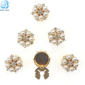 Support Custom Shirt Button Covers Cufflinks No Sew Garments Jewel Crystal Pearls Button Covers Clip on Sleeve