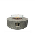 CHARM GARDEN Modern Grey Gas Rectangle Fire Pit Coffee Table CE US Certified GFRC Material 102x102x35cm Outdoor Patio Heaters