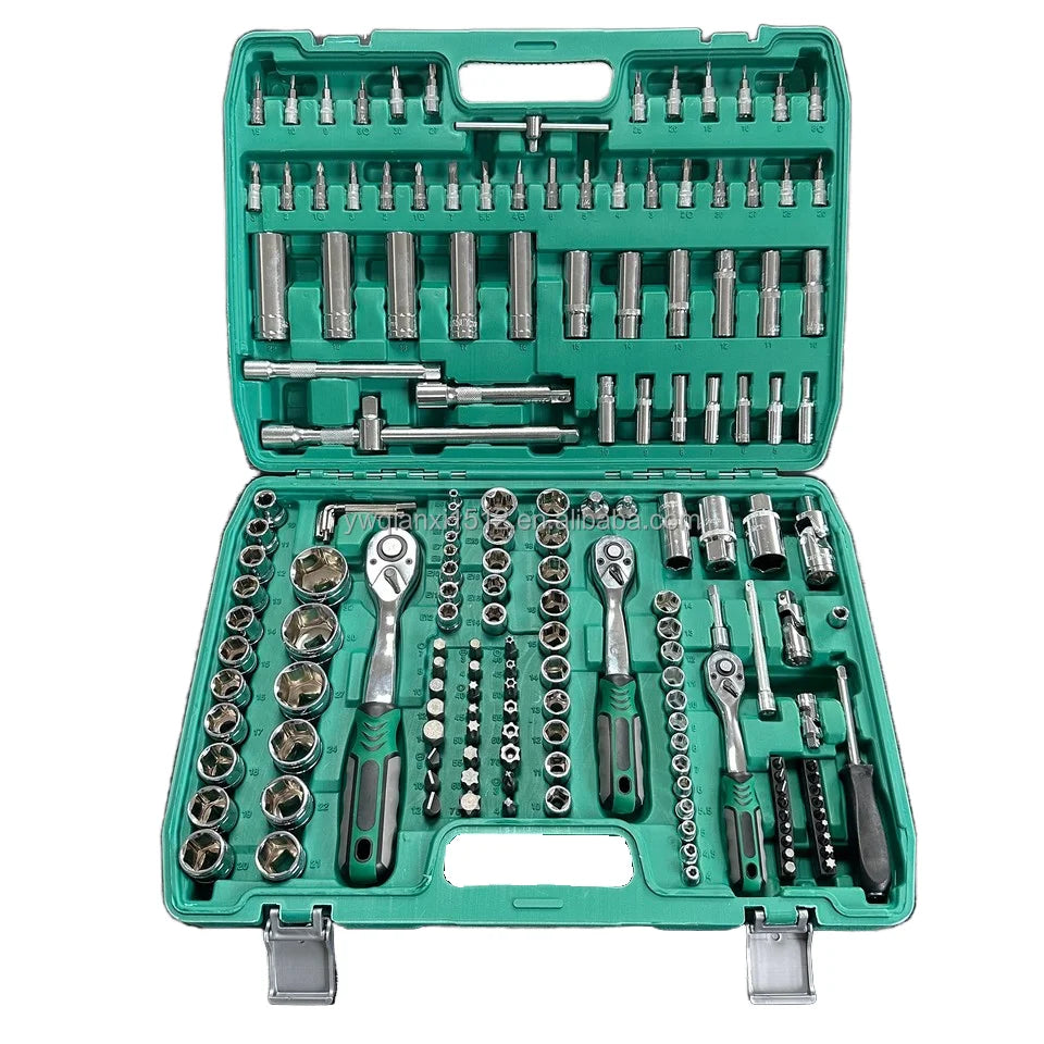 Professional 172pcs CR-V Car Repair Toolbox Set 72Teeth Ratchet Wrench Portable Durable Easy-to-Use Hard Case Car Motorcycle