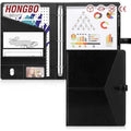 Custom Logo 3 Ring Folio Binder Fabric and Leather Covered Briefcases for Letter Size Inserts
