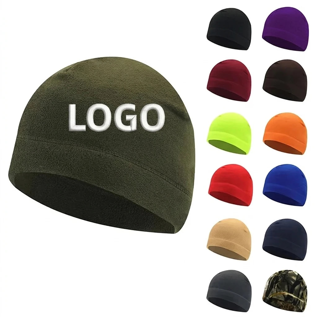 Custom Logo Winter Warm Camo Fleece Sports Cycling Skiing Motorcycling Helmet Inner Beanie Watch Skull Cap