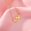 Lateefah Cute Letter Butterfly Heart Stainless Steel Initial A-Z Letter Boho Jewelry Christmas Gift Necklace
