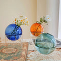 Direct Selling Cheap Customized Colorful Home Decoration Small Glass With Base Flower Plant Vase