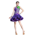 L-14518 New Latin Dance Costumes Curl Skirts Socialize Dance Dresses Competition Suits Are Customized Professionally.
