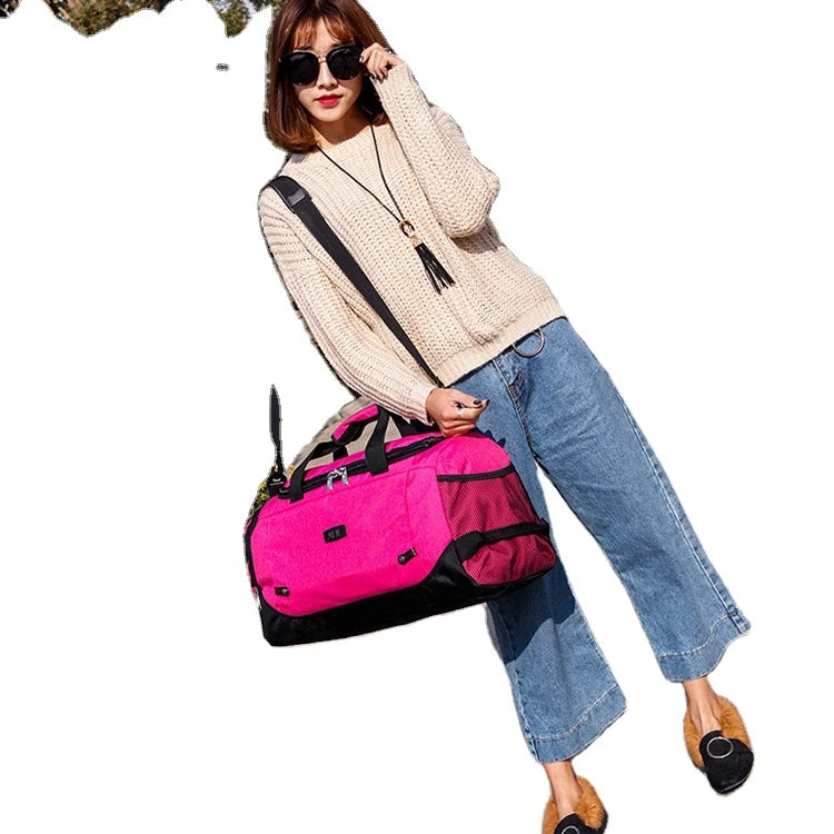 Student Fashion Travel Bag Hand Luggage Gym Bag Made of Durable Polyester