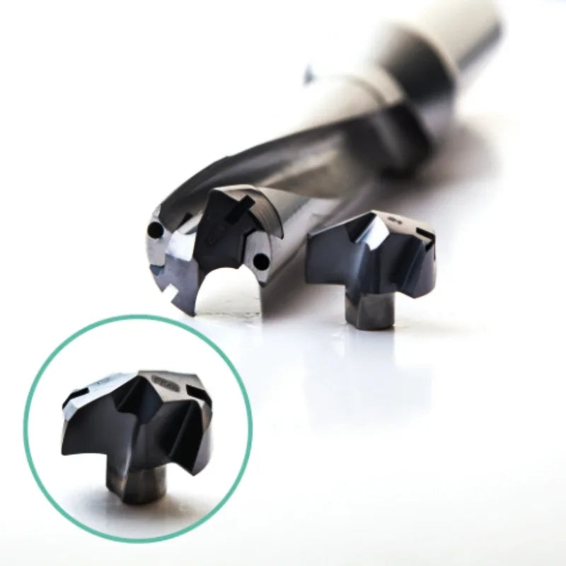 CHAJANE Solid Carbide Spade Drill Bit Internal Coolant Hole 20mm Shank Diameter 100mm Working Length 3-Year Warranty