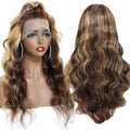 Body Wave Lace Front Wig Brazilian Remy Human Hair Small Cap Women Honey Blonde Highlight 30 Inch Full HD Glueless Lace Wigs