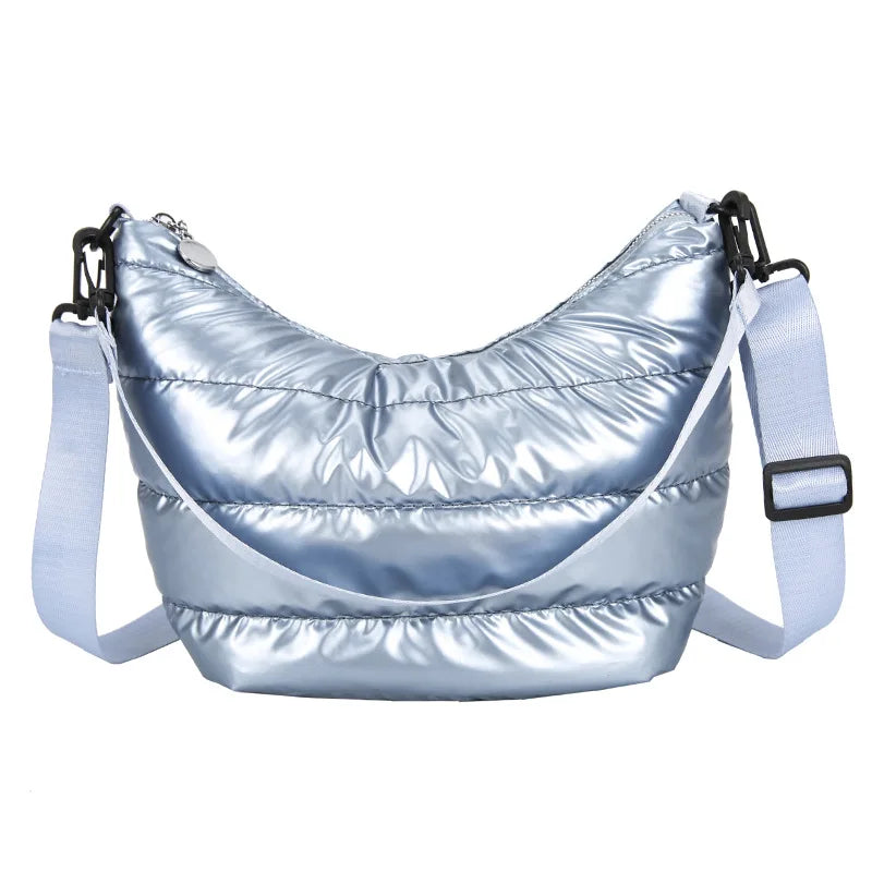 Hot Sale Puffy Square Quilted Tote Bag Lightweight Padded Puffy Shoulder Bag Nylon Messenger Customized  Crossbody Bag