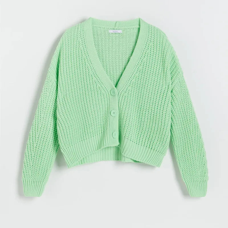 Latest Design Knitted Wool Lady Women Cardigan Sweater Girl Coat