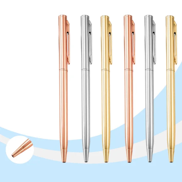 BECOL Hot Selling Hotel Twist Ballpoint Pen Luxury Rose Gold Slim Metal Ball Pen With Custom Logo for Gifts