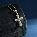 Wholesale Pendant Jewelry Rhodium Plated Cubic Zirconia Cross God Retro Pendant 925 Sterling Silver Fine Jewelry Pendant