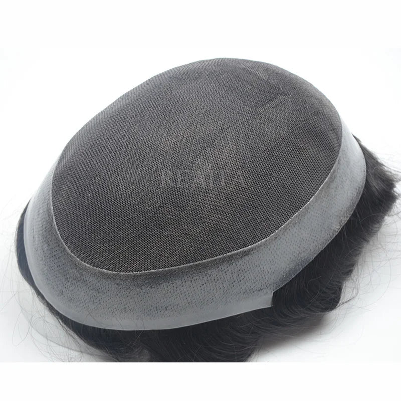 In Stock Good Quality Men Toupees Replacement System Natural 100% Human Man Hair Wig for Men Toupee