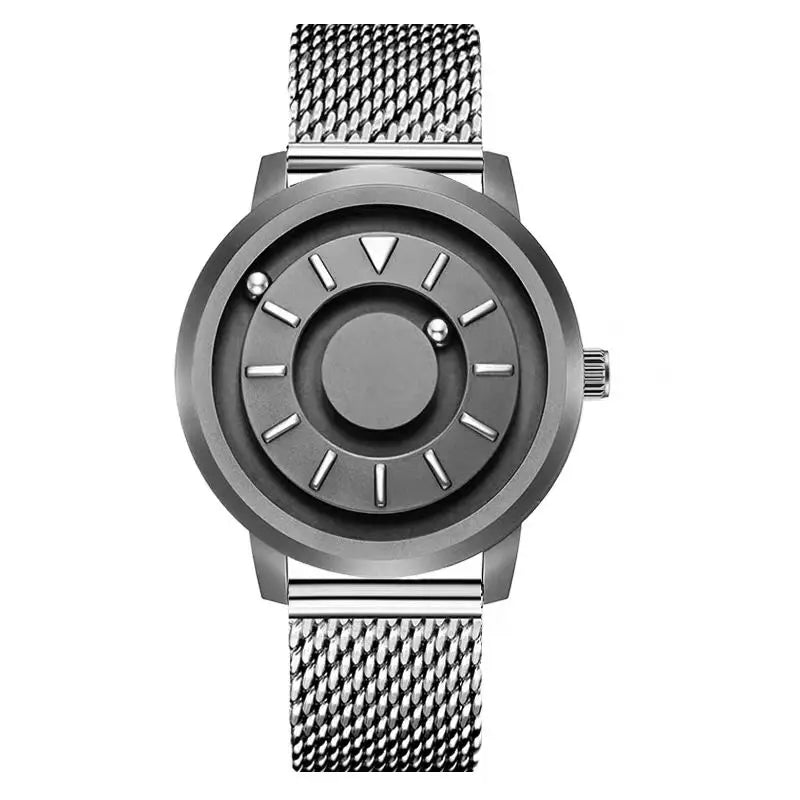 Watch for Black Men Magneto Ball Pointer Quartz Clock Male Peculiar Mens Watches Blind Touch