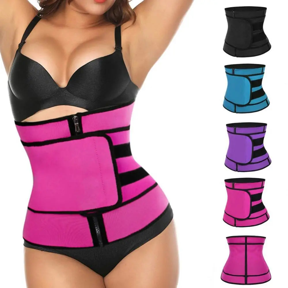 Cheap Custom Logo Adjustable 4 Color Compression Belt Women Workout Slimming Tummy Neoprene Waist Trainer Colombia
