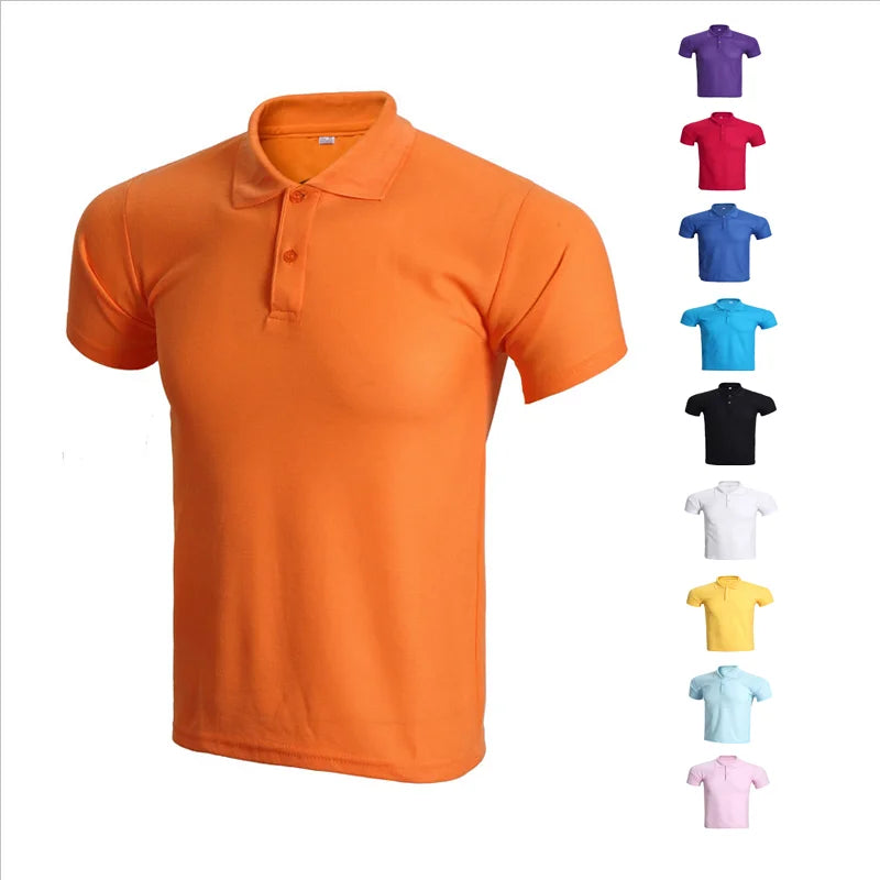 Cheap Good Quality 11 Colors Polyester Cotton Blending Summer Breathable Quick Dry Custom OEM logo Men Polo Shirt