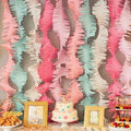 Crepe Paper Vertical Strip Paper Flower Background Wall Decoration Birthday Party Spiral Fringe Decoration