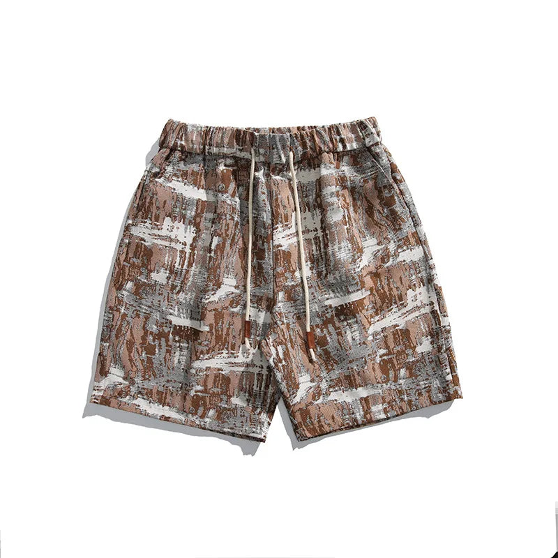Trendy Men's Casual Sports Running  Floral Print Casual Summer Shorts Men