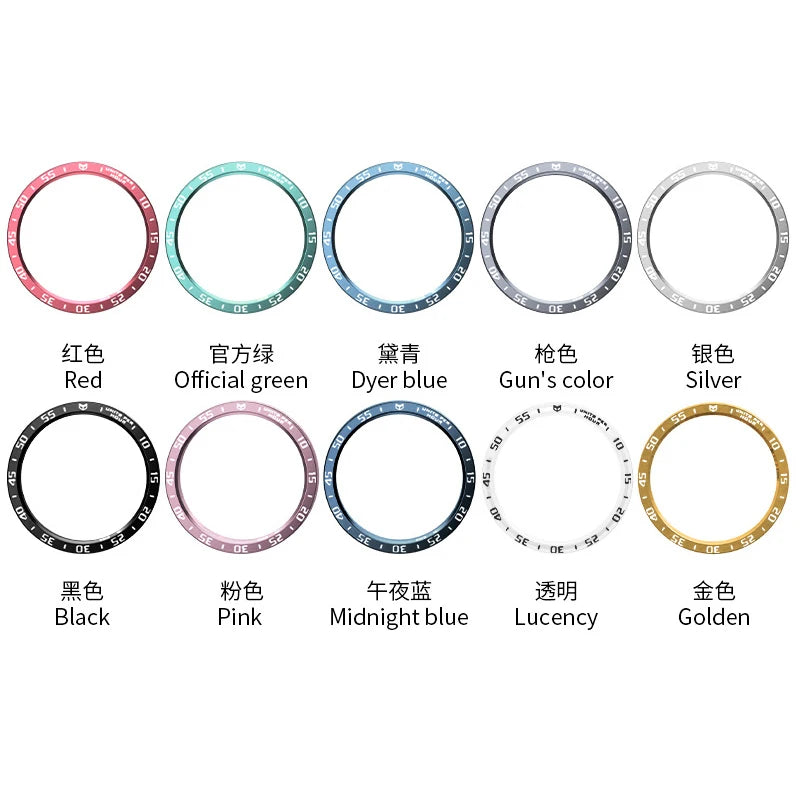 IVANHOE for Samsung Galaxy Watch 6 Classic 43mm 47mm PU Bezel Rings Case Cover Bumper Watch 6 Classic 43mm 47mm