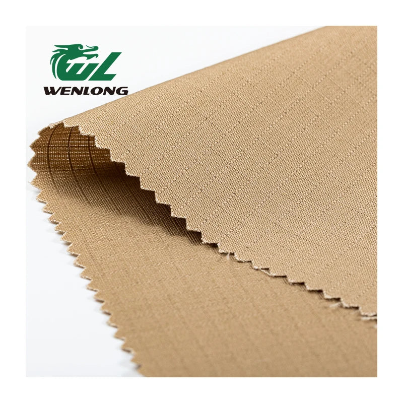 RTS Khaki T/C 80/20 Anti Tearing Plain Dyed Camouflage Ripstop Fabric for Garments and Tactical Gear