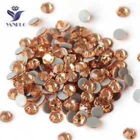 YANRUO Light Peach Color Flatback Rhinestone Ss20 Crystal 88 Cut Hotfix Stones for Skati