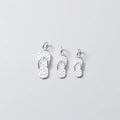 New Cute 925 Sterling Silver Slipper Charms for Jewelry Making Pendants