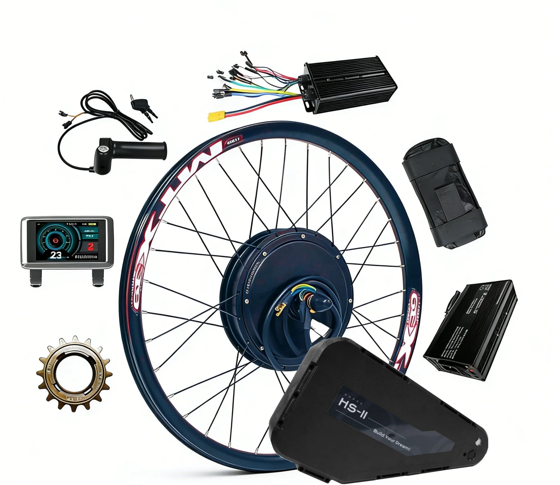 Free Tax American Stock 2-3 Delivery 72V 3000W Extreme Performance Ebike Motor Kit for MTB and Fat Tire Bike 80km/h