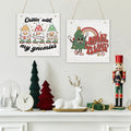 Christmas Wooden Wall Art Festive New Year Hanging Decor Winter Wonderland with Merry Christmas Greetings