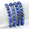 Natural Lapis Charm Ladies Beaded Bracelet Healing Crystal 8mm 7A Lapis Round Bracelet for Women Fine Jewelry