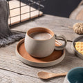 Hot Selling INS Simple Ceramic Cup Creative Set Mug Stoneware Office Ceramic Coffee Cup Saucer Ceramic Mug