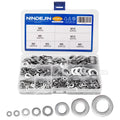 1010pcs Stainless Steel 304 Plain Washer Gaskets Assortment Kit M2 M3 M4 M5 M6 M8 M10 M12 Flat Washer DIN Standard