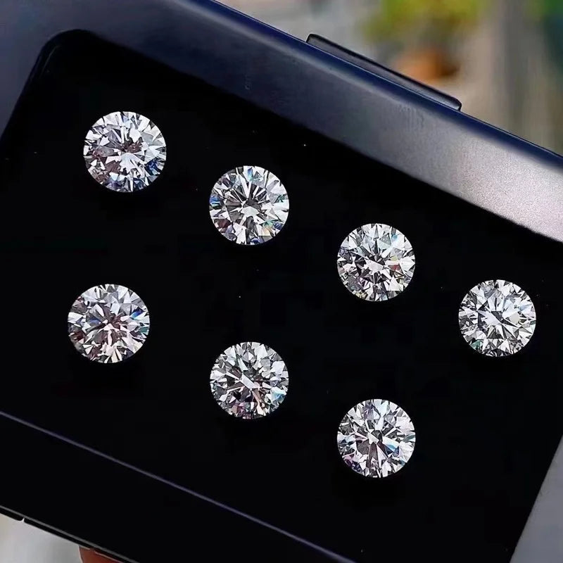 DEF/GH  Loose Lab Created Moissanite Round Per Carat Price Tennis Jewelry-Earrings Rings