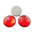 Free Sample Hot Sale Round Shape Red Buttons Glass Crystal Diamond Resin Acrylic Rhinestones Flatback 20mm