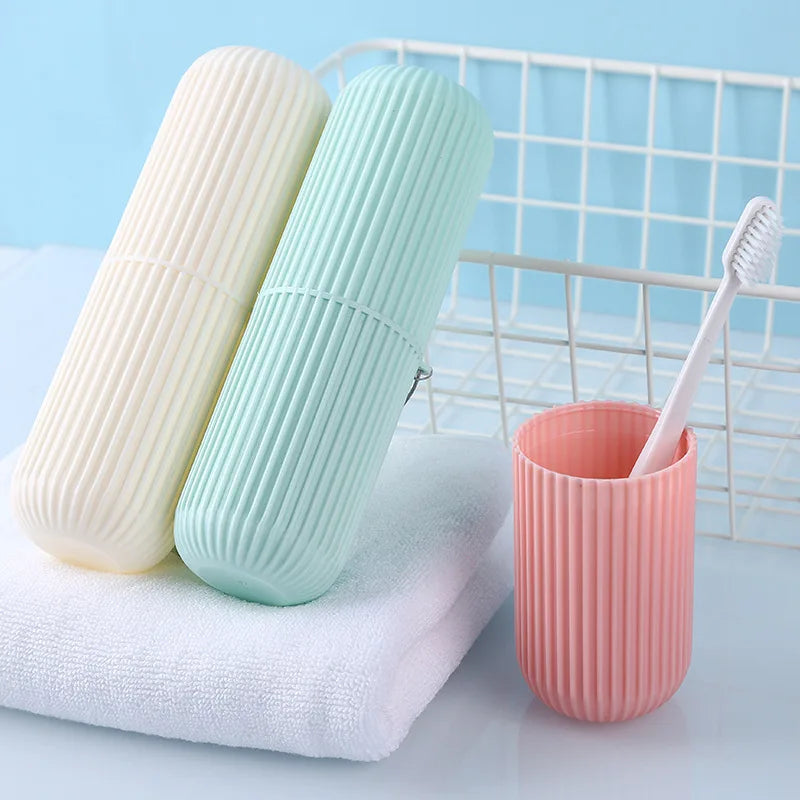 Eco-friendly Outdoor Portable Plastic Injection Wash Cup Toothbrush Case Toothpaste Storage Box