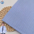 High Grade Woven 100% Cotton Business Casual Light Blue White Stripe Design Yarn Dyed Fabrics for Shirt