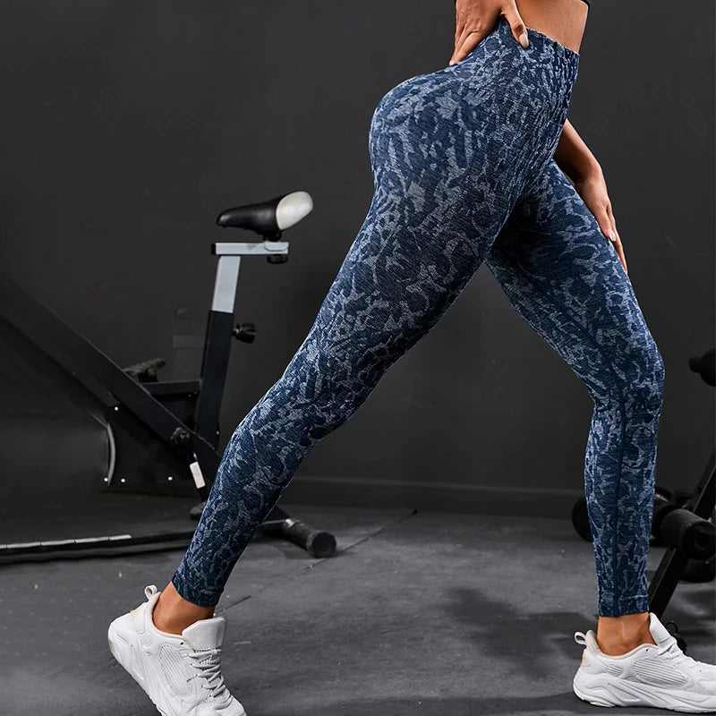 FLW Custom Tie Dye Yoga Leggings Seamless Women Yoga Pants Sport Fitness Leggings