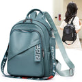 2024 Factory Hot Sale Simple Personality Popular PU Leather Black Water Resistant Anti-Theft Fashion Lady Backpack Women's