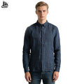 Customized Long Sleeve New Men's Clothing Fashion Casual Linen Shirt
