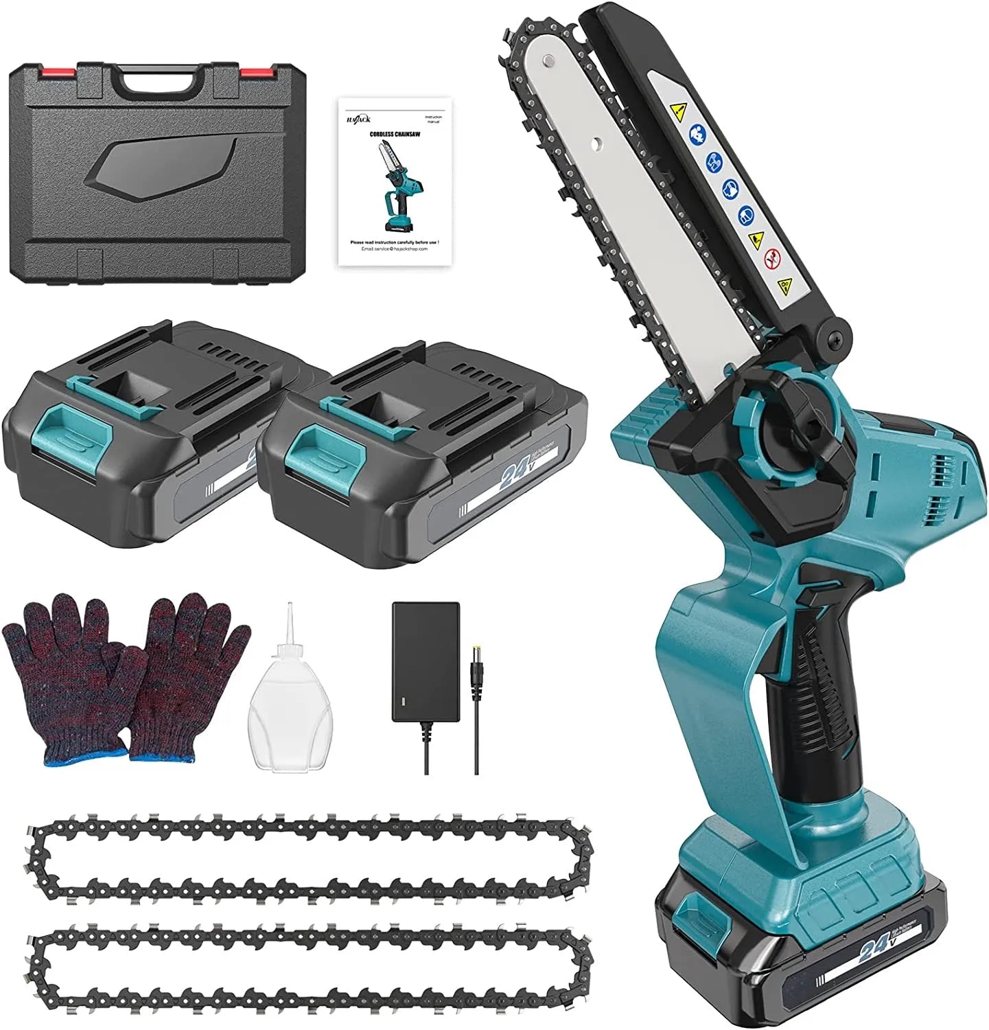 6 Inch Cordless Mini Chainsaw Lightweight Electric Handheld Saw for Tree Trimming Wood Cutting Battery Powered OEM DIY
