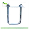 Carbon Steel Square U Bolt Pipe Clamp M6 M8 M10 M12 Hardware Fastener with Nut Washer for Tractors for Square Tube Clamps