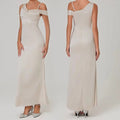 High-end White Fishtail Wedding Dress Engagement Lace Decoration Summer Top Registration Chapel Train Floor-length
