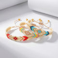 Wholesale Bohemian Tassel Seed Bead Unisex Bracelet Handmade Adjustable String Colorful Beaded Bracelets