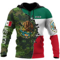 Fitspi3d Digital Printing Zipper Sweater Flag of Mexico Animal  Printing Custom Unisex Couples Wear Hoodie Sweatshirt