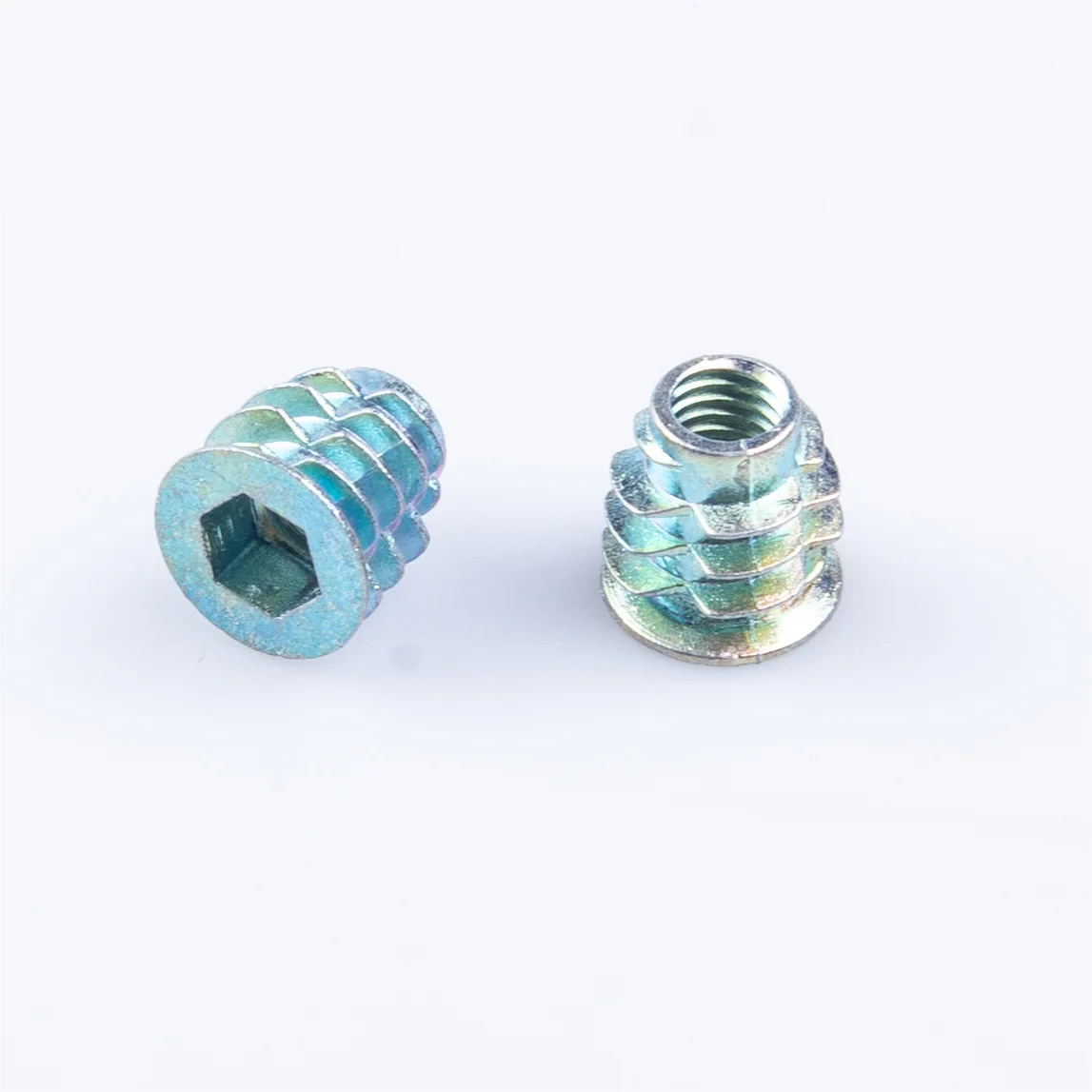 M4 M5 M6 M8 Zinc Alloy Galvanized Threaded E Type Insert Nut Wood Insert Nuts for Furniture