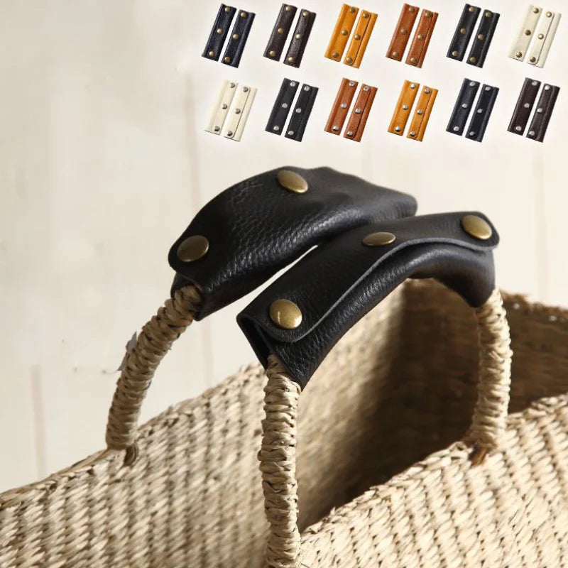 Simple Leather Luggage Handle Bag Anti-Press Leather Handle Detachable Luggage Accessories