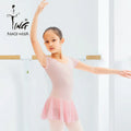 Children's Comfortable Round Neck Short Sleeve One-piece Skirt Ballet Dance Performance Costume Leotard for Kids