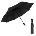 Custom Logo Automatic 3 Fold Umbrella Windproof UV Protection Black Coating Reinforced Compact Travel Business Gift Rain Parasol