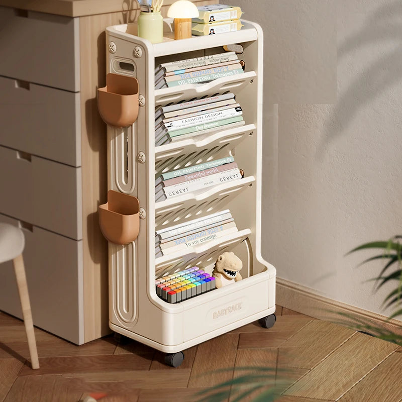 High Capacity Children'S Library Cabinet Children Wardrobe a Desk Toy Cube Repisas Para Juguetes Storage Plastic Kids Bookshelf