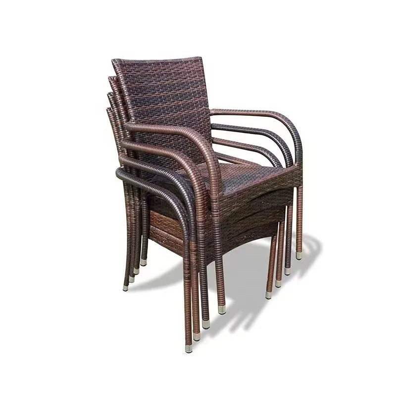 Aluminum Frame Rattan Garden Dining Sets UV Resistant Patio Furniture for Hotel and Living Room Outdoor Tables and Chairs